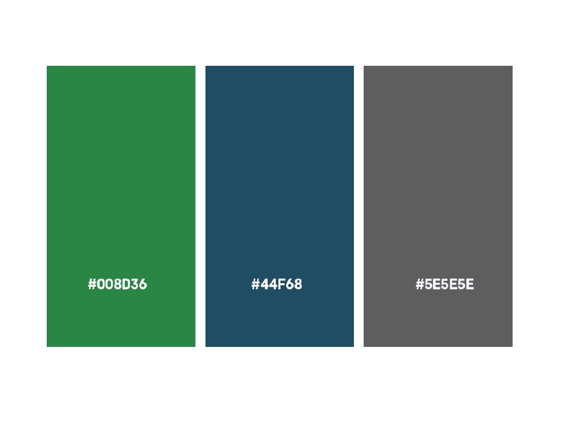 Paleta de la identidad de Oticel en 2019: verde, petróleo y gris
