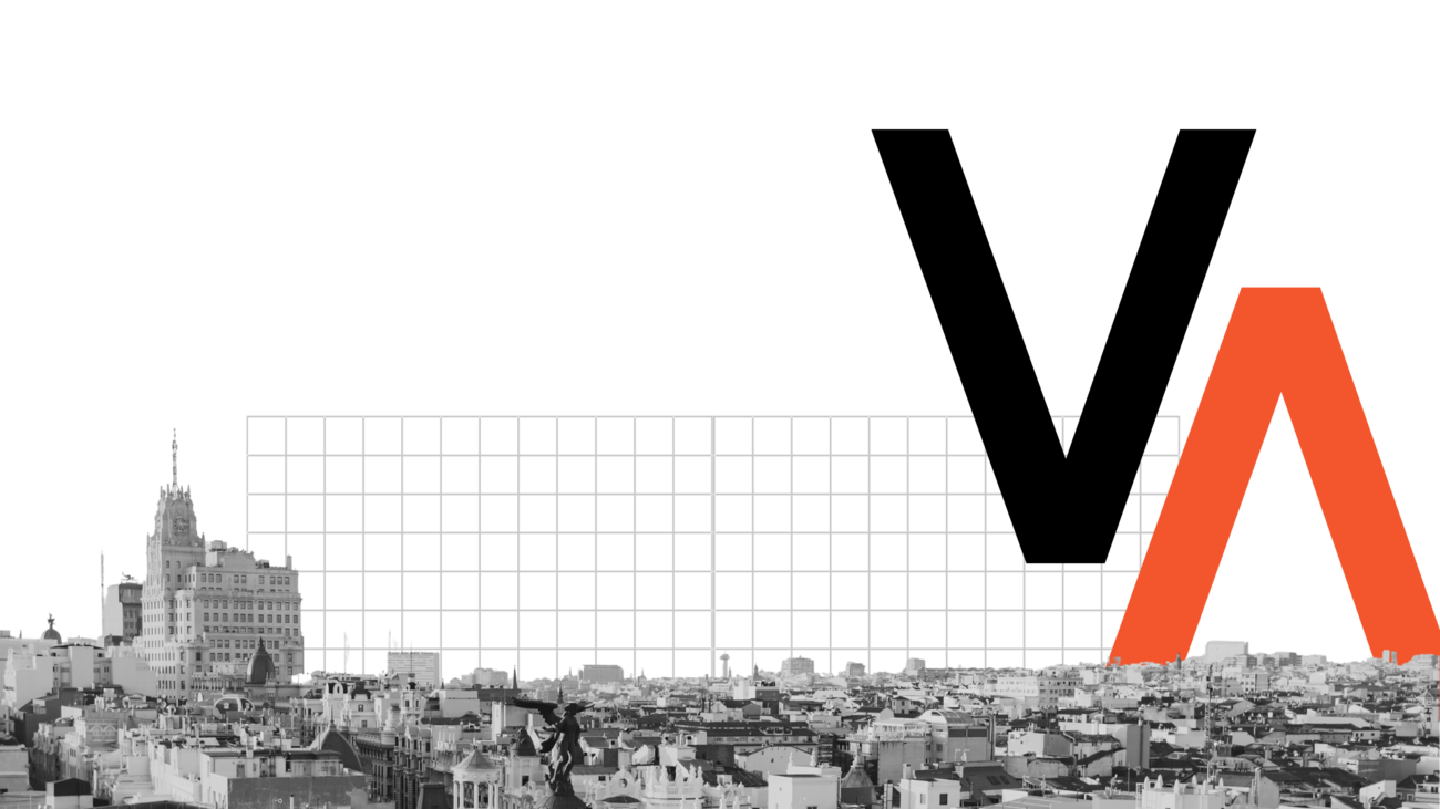 Skyline de Madrid con símbolo VΔ