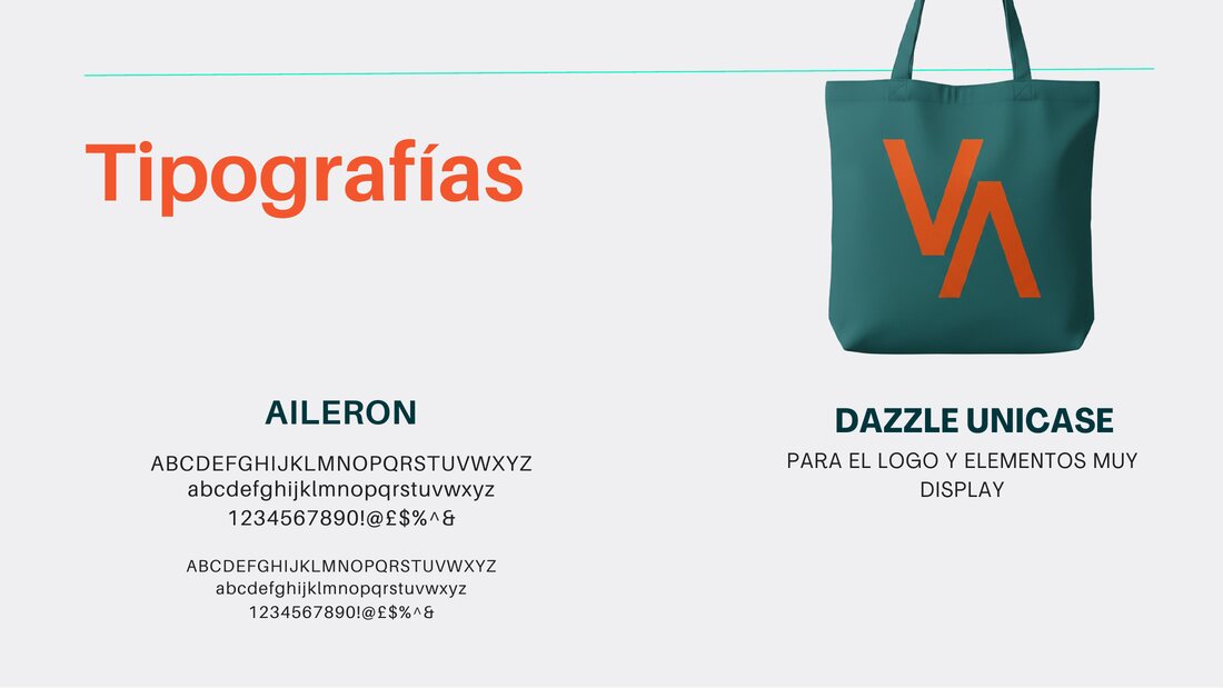 Tipografías: Aileron y Dazzle Unicase