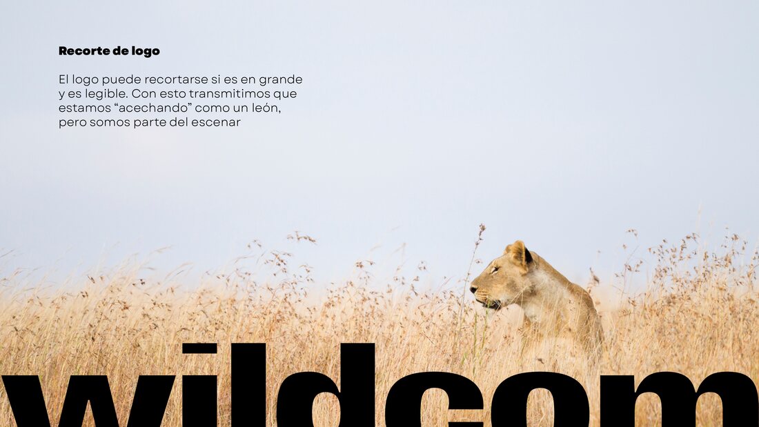 Recorte del logo sobre foto de sabana
